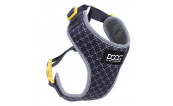 Dog harness Doog Neoflex Odie, gray-yellow, S, 32-44cm
