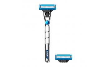 Safety razor Gillette Mach3 Turbo 3D with 2 replaceable cartridges