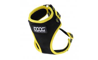 Шлейка для собак Doog Neoflex Bolt, чёрный с жёлтым кантом, M