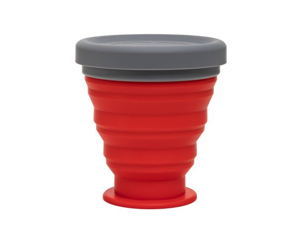 Folding silicone glass Routemark Floppy with lid 200 ml