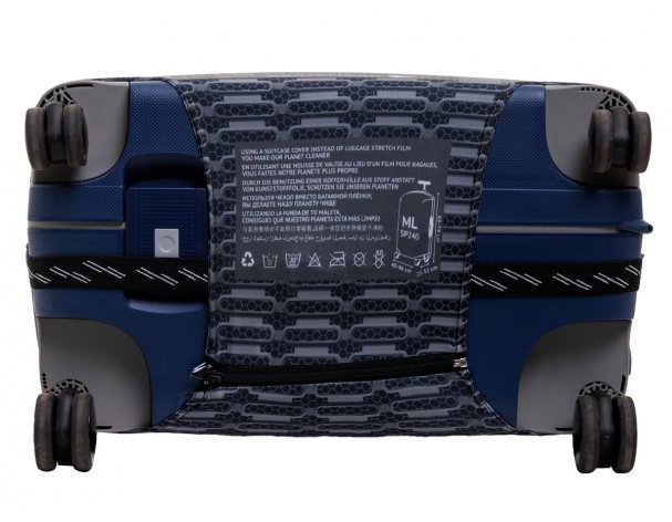 Suitcase cover Routemark Chrome in black M/L (SP240)