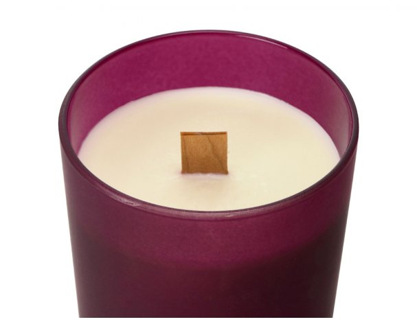 Soy scented candle in glass Kiana Niort, burgundy