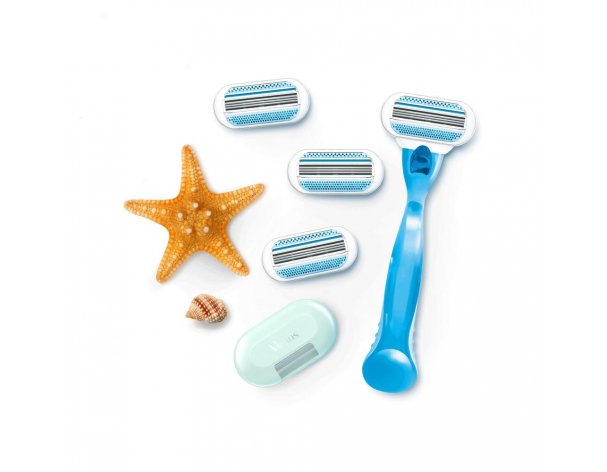 Набор подарочный женская бритва Gillette Venus Smooth + 4 кассеты + чехол
