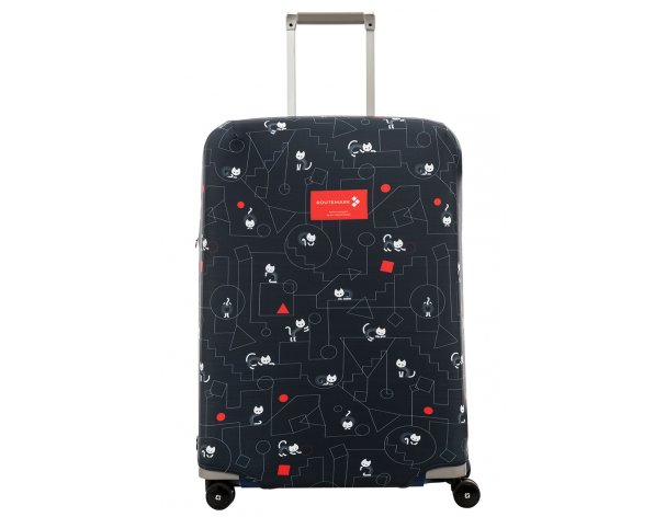 Чехол для чемодана Routemark Коты и порядок в черном M/L (SP310)