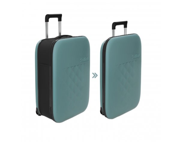 Чемодан складной Rollink Vega II, 55x40x20 см, 2 колеса, бирюзовый (105-21-320-380-100)