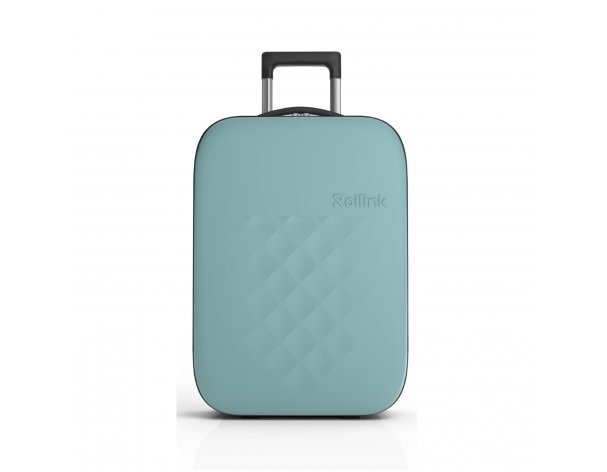 Чемодан складной Rollink Vega II, 55x40x20 см, 2 колеса, бирюзовый (105-21-320-380-100)