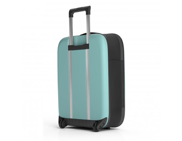 Чемодан складной Rollink Vega II, 55x40x20 см, 2 колеса, бирюзовый (105-21-320-380-100)
