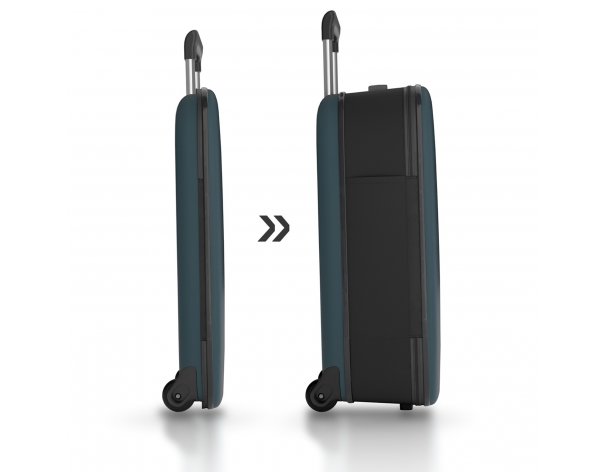 Suitcase folding Rollink Vega II, 55x40x20 cm, 2 wheels, blue-green (105-21-330-380-100)