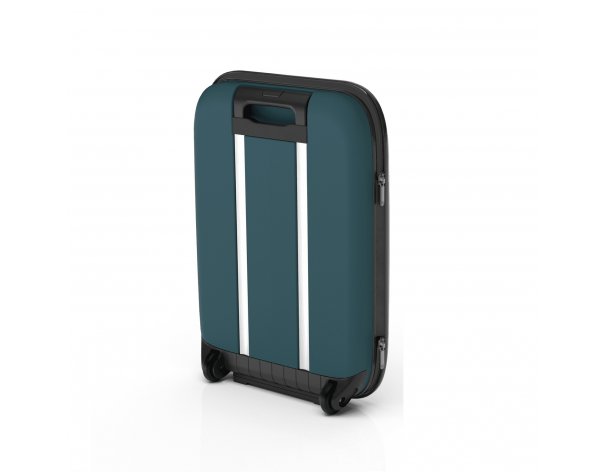 Suitcase folding Rollink Vega II, 55x40x20 cm, 2 wheels, blue-green (105-21-330-380-100)