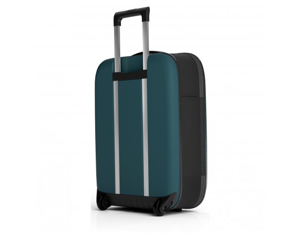 Suitcase folding Rollink Vega II, 55x40x20 cm, 2 wheels, blue-green (105-21-330-380-100)