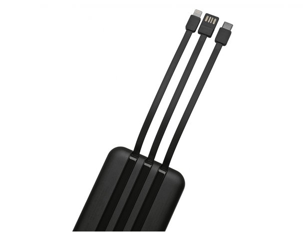 Battery external wireless Magnetic with integrated cables Evolt Mani, 10000 mAh, black (590164.07)