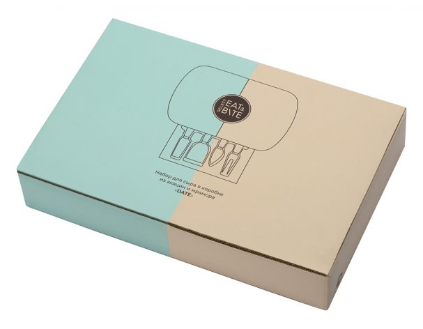 Cheese set Eat&Bite Date in a gift box made of acacia and marble (natural) RA-276424