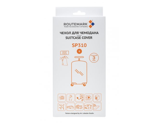 Чехол для чемодана Routemark Коты и порядок в черном S (SP310)