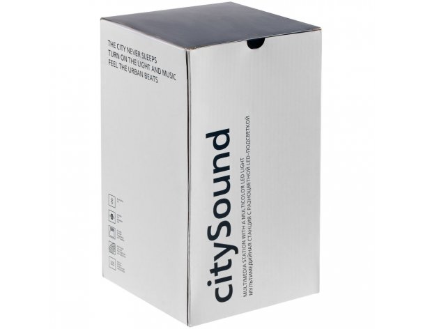 Wireless speaker with backlight Indivo citySound, black (13930.30)