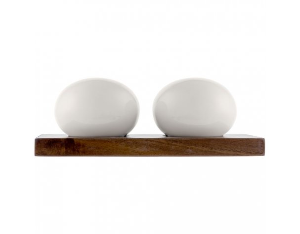 Set of salt and pepper shakers Altavolo Piacente white RA-141358