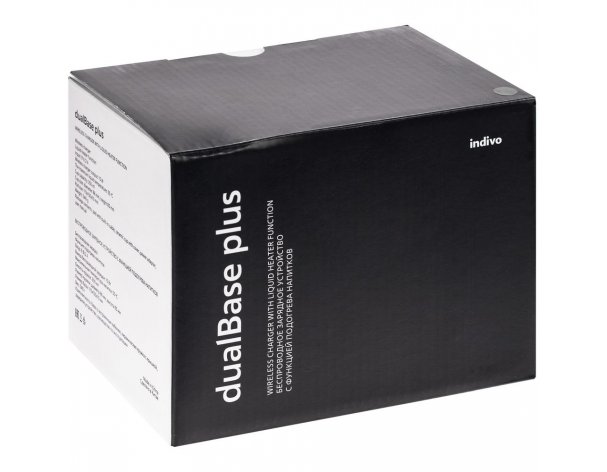 Кружка с подогревом и беспроводной зарядкой Indivo dualBase plus, белая (15783.60)