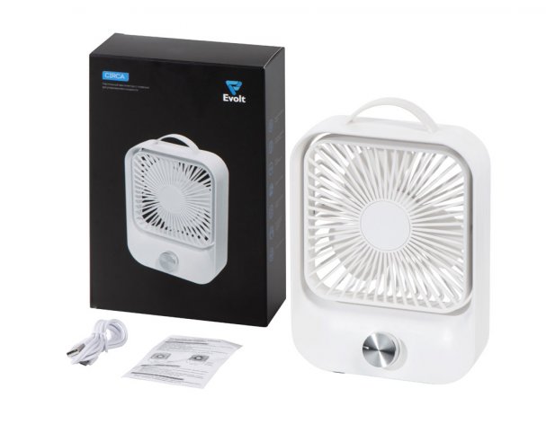 Desktop fan with stepless speed control Evolt Circa, white (968901)