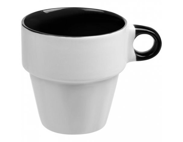 Set of 4 mugs Molti Inset with stand black RA-138068