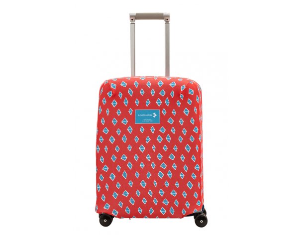Cover for a suitcase Routemark Rhombus in red S (SP310)