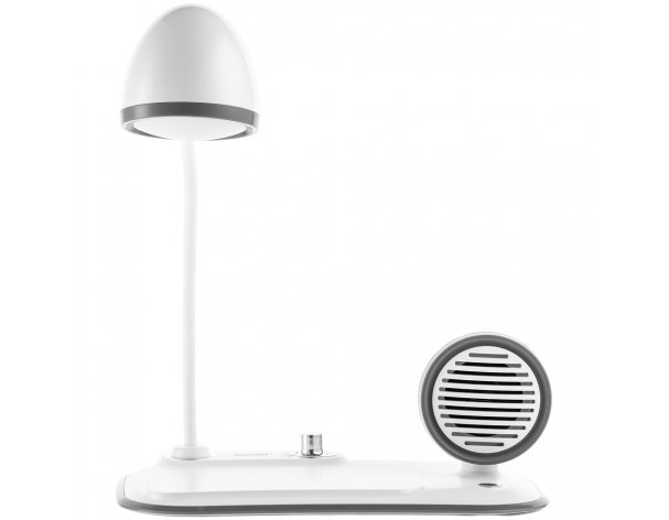 Wireless charging speaker lamp Molti Flashback, White