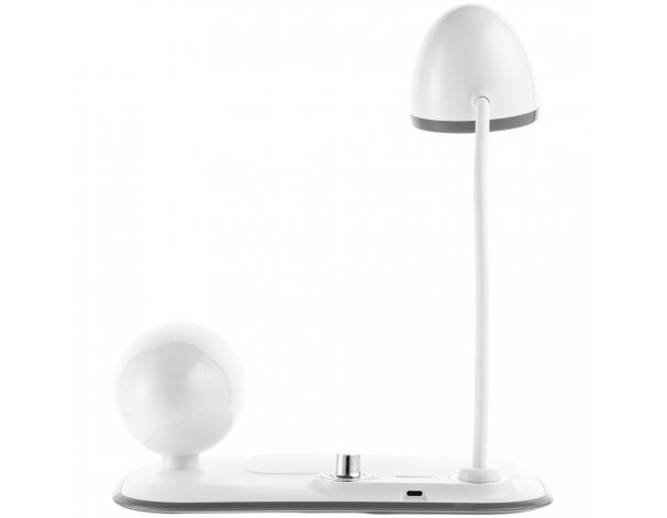 Wireless charging speaker lamp Molti Flashback, White