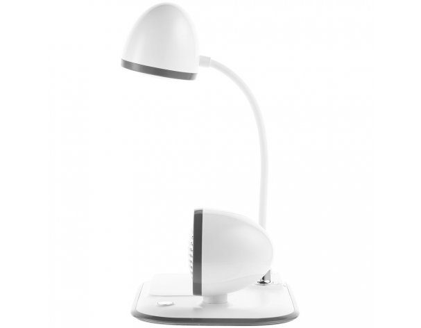 Wireless charging speaker lamp Molti Flashback, White