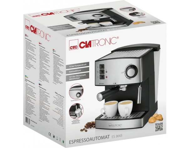 Кофемашина Clatronic ES 3643 schwarz-inox