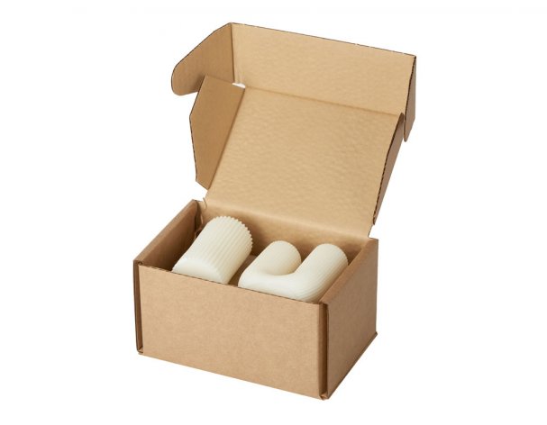 Set of candles on a stand Kiana Aris (white, gray)