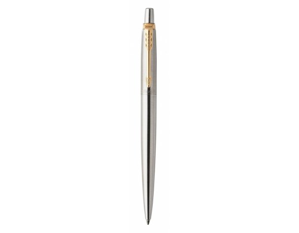 Ручка шариковая Parker Jotter Essential, St. Steel GT и ежедневник недатированный, черный (PRPSBLK1953182)