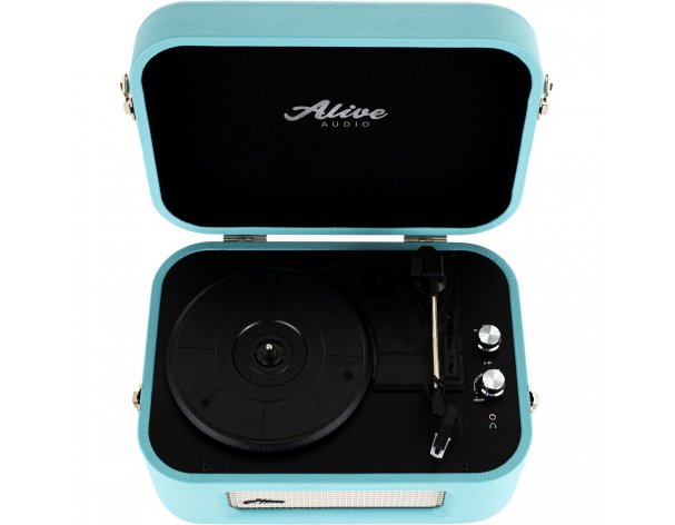 Vinyl record player Alive Audio Stories Turquoise STR-06-TS