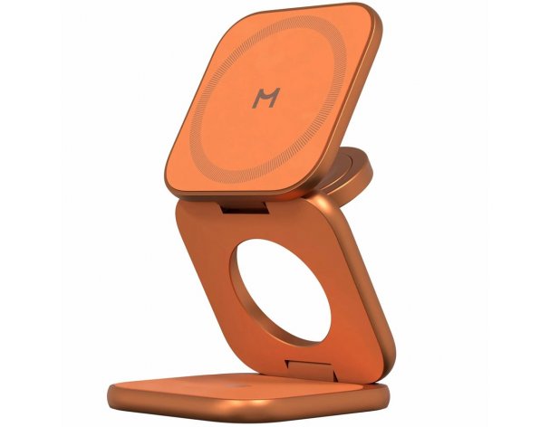 Устройство зарядное беспроводное Magssory Fold Ultra 3 в 1 для Apple оранжевый (WCH083or)
