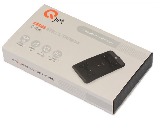 Portable Wireless Charger Qjet Airbank, 10000 mAh, Black (5910627)