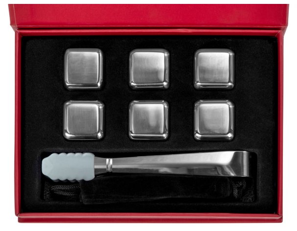 Whiskey set Master of Wine Skye with steel cooling stones, tongs, and a pouch in a box