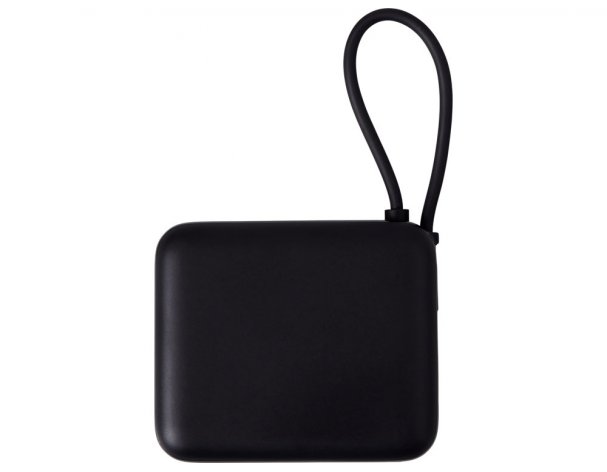 Battery external with integrated cable Evolt Liri, QC/PD, 10000 mAh, black (872917)