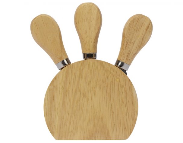 Set of cheese knives on a stand Eat&Bite Take it cheesy, beige (826308)