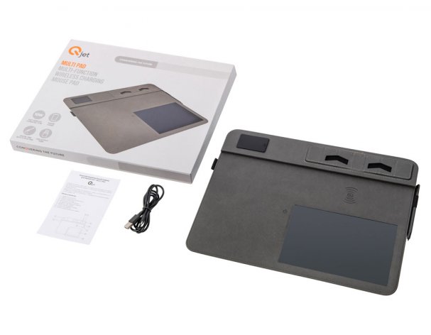 Wireless Charging LCD Mouse Pad Qjet Multi Pad 10W Black (788725)