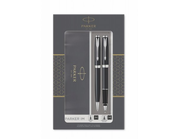 Набор подарочный Parker: ручка Sonnet black CT роллер + шариковая