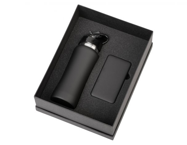 Gift set with water bottle and can Color It C1, 5000 mAh, black (210062.10)