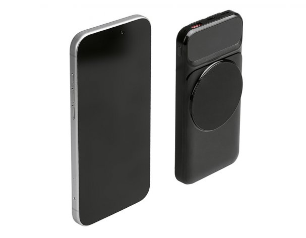 Battery external wireless Magnetic with integrated cables Evolt Mani, 10000 mAh, black (590164.07)