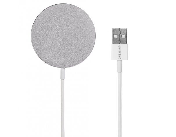 Wireless charger with magnets Uniscend Magmate silver RA-141020