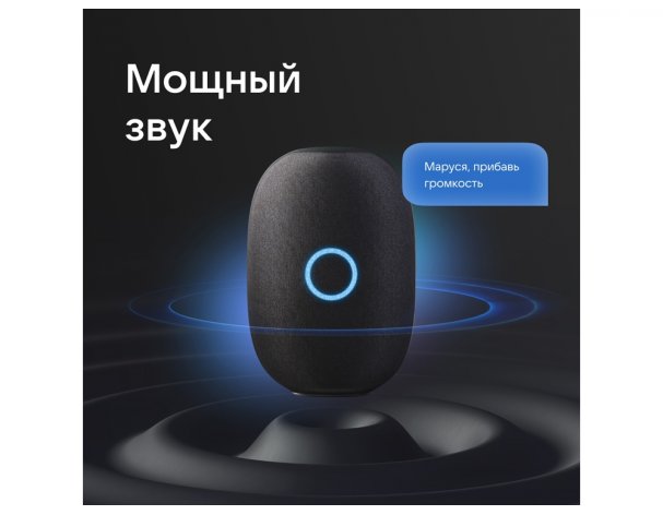 Колонка умная VK Капсула с голосовым помощником Марусей черный