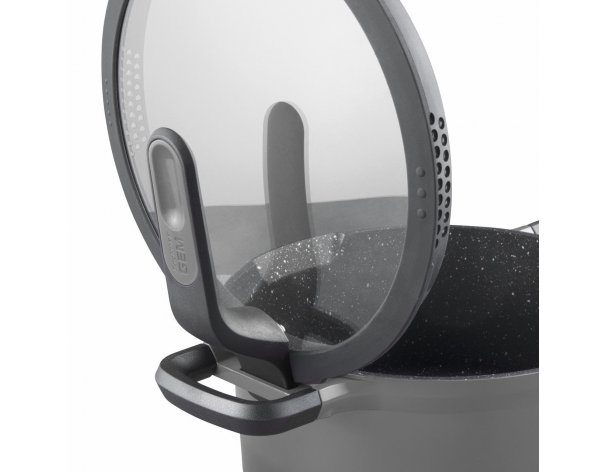 Saucepan with lid Berghoff Gem 28 cm 4,6 L grey 2307421