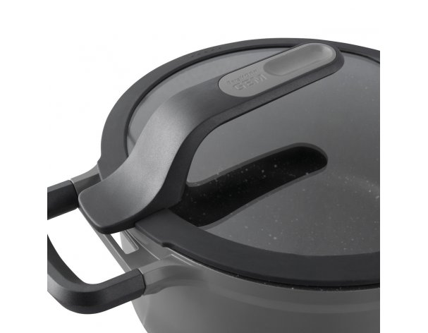 Saucepan with lid Berghoff Gem 24 cm grey 2307422