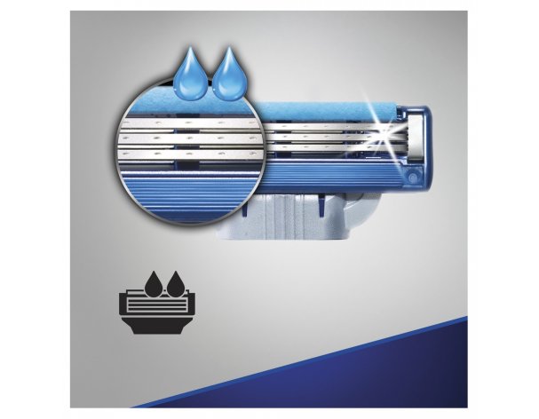 Станок бритвенный Gillette Mach3 Turbo с 4 сменными кассетами