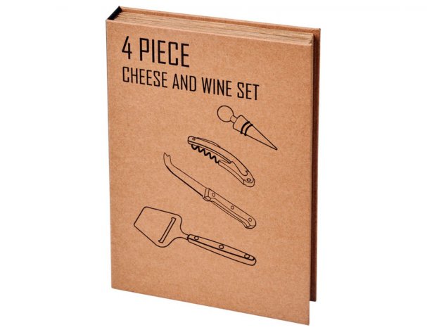 Set gift wine and cheese Avenue Reze4-piece, natural (11301100)