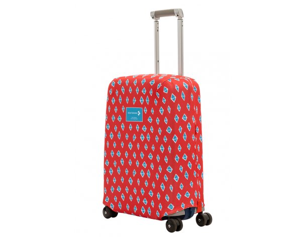 Cover for a suitcase Routemark Rhombus in red S (SP310)