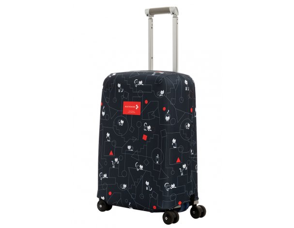 Cover for a suitcase Routemark Cats and an order in black S (SP500)