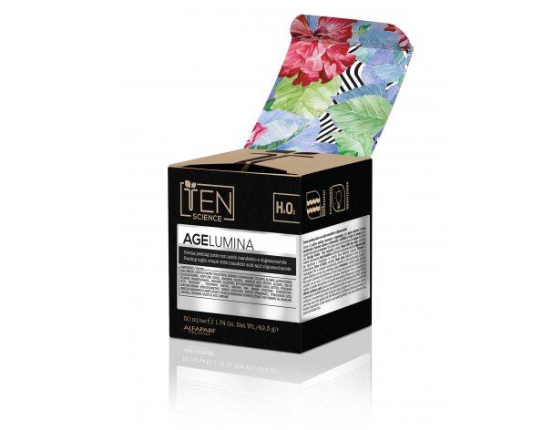Night peeling cream Ten Science Age Lumina with mandelic acid and oligosaccharide, 50 ml