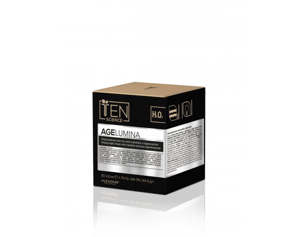 Night peeling cream Ten Science Age Lumina with mandelic acid and oligosaccharide, 50 ml