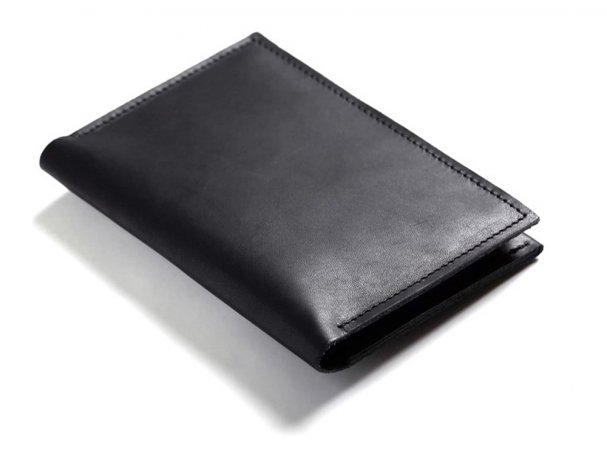 Gift set Long River: passport cover, belt, black (660147N)